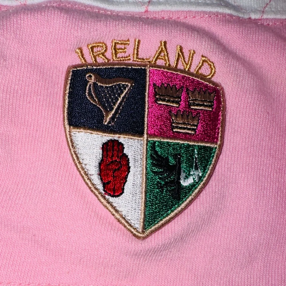 Lansdowne Heritage Collection‎ Kids Rugby Jersey Pink White Stripe SZ 3/4 Cotton
